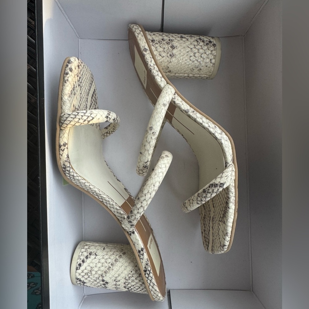 Dolce Vita Noles Bone Snake Print Heels